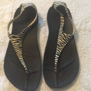 Crocs size 9 women zebra